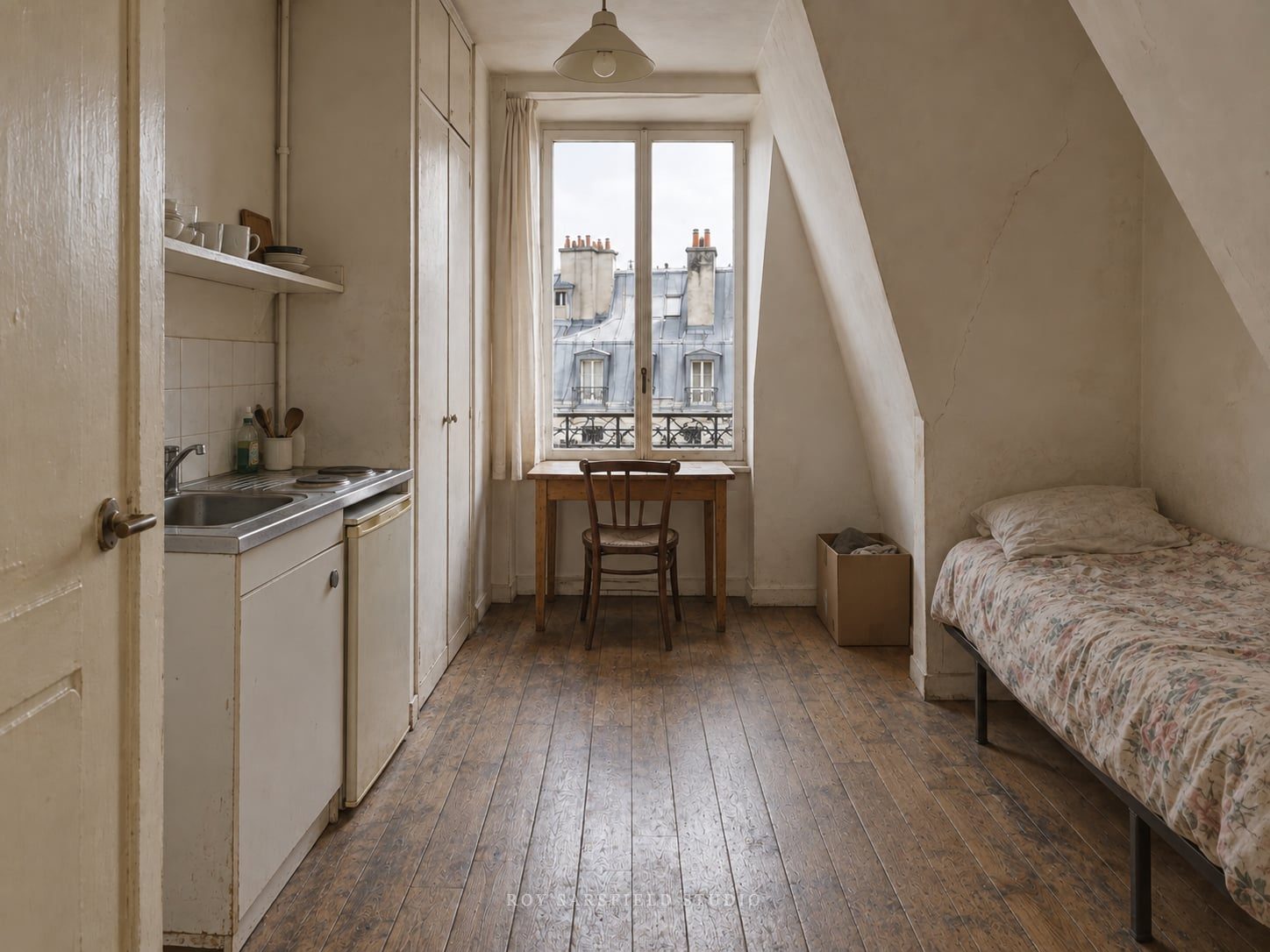 État existant de la chambre de bonne avant travaux